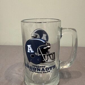 canadian football league toronto argonauts football club glass beer mug